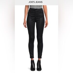 Joe's Jeans Black Coated High-Rise Skinny Pants size 24 BNWT